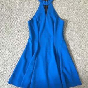 Blue and black mesh dress